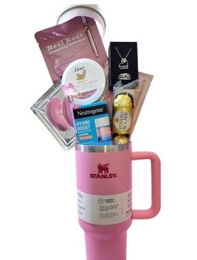 Stanley Pink 40 Oz Travel Mug Gift Set